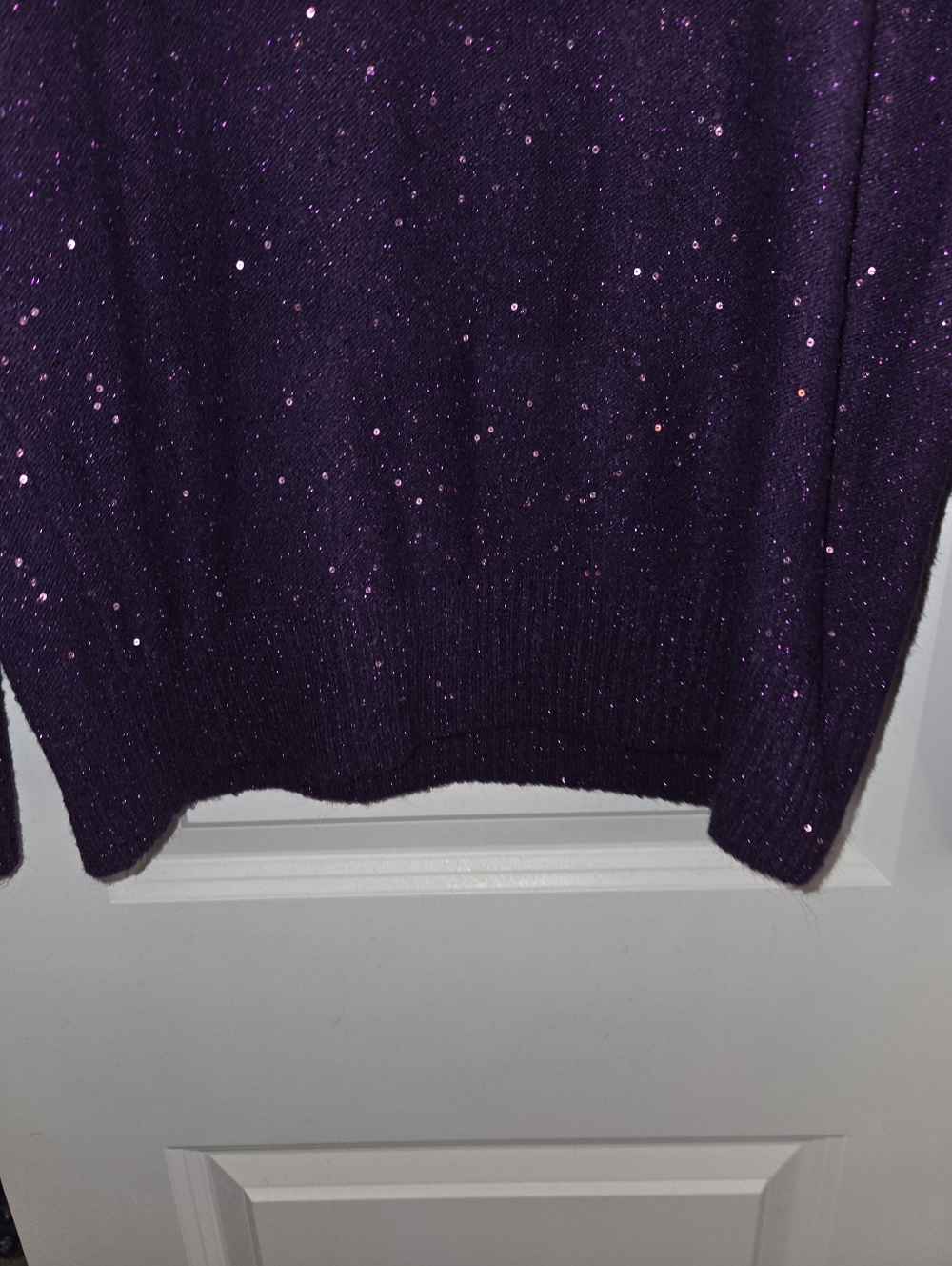 Purple Sparkly Liz Claiborne Sweater - Picture 7 of 12